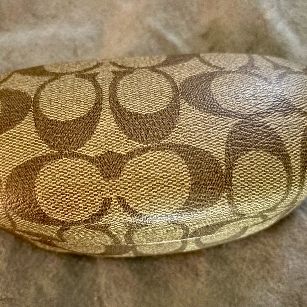 Coach Brown and Tan Sunglasses Case